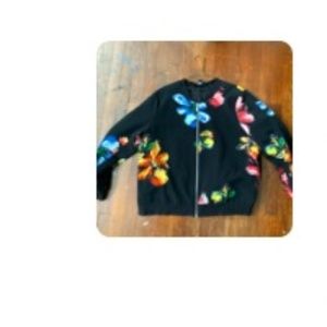 Black Floral Jacket in size XXL.